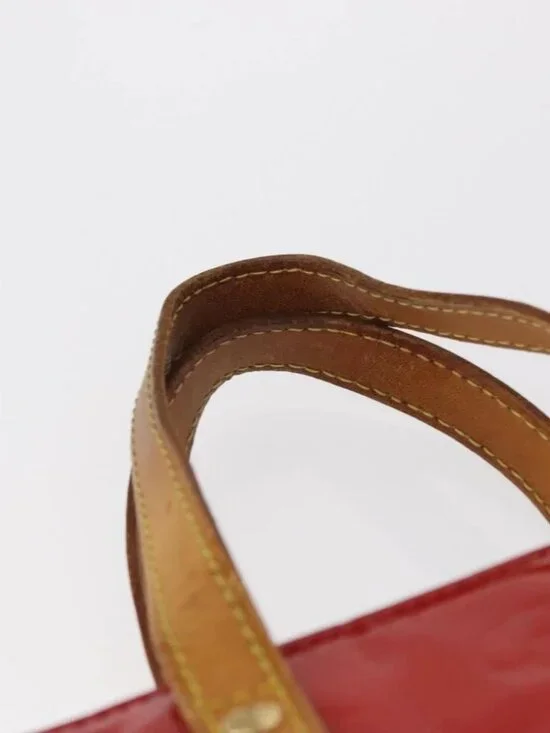 LOUIS VUITTON Monogram Vernis Reade PM Hand Bag Red Rouge - Picture 9 of 16